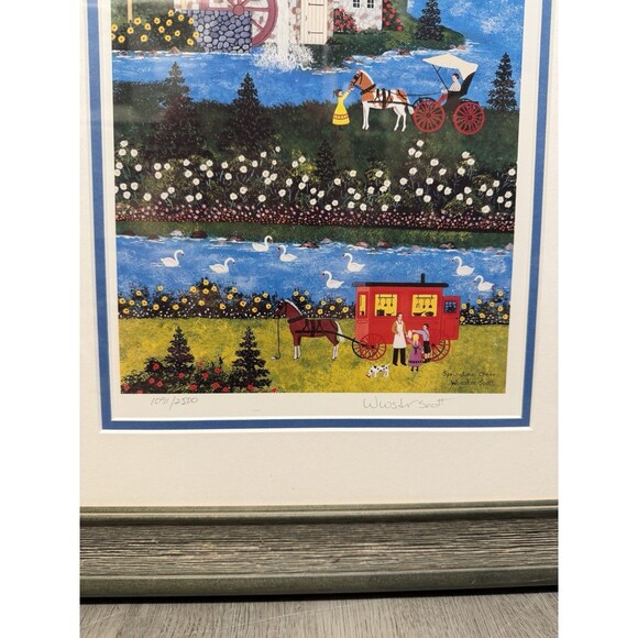 Jane Wooster Scott "Springtime Cheer" Signed Limited Edition Lithograph Framed - Picture 5 of 8